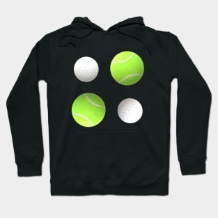 Tennis and Golf Balls for Sports Lovers Hoodie